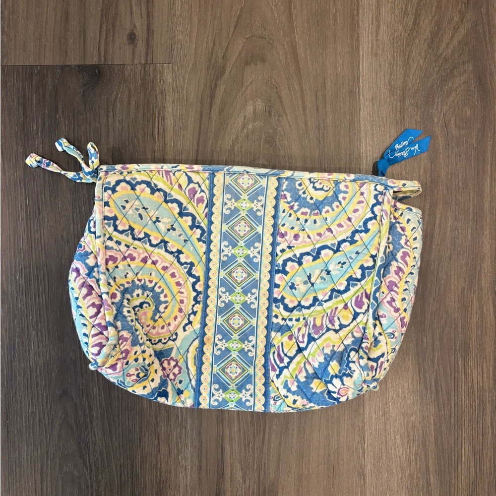 Vera Bradley Quilted Paisley Cosmetic Pouch - Blue, Yellow, Purple